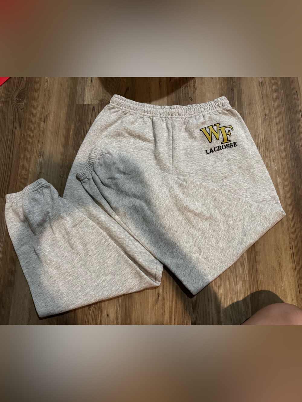 Gildan Gray Kids Lacrosse Sweatshorts with Yellow WF Logo